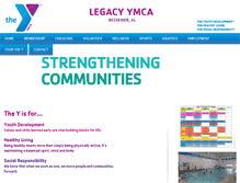 Tablet Screenshot of legacy-ymca.org